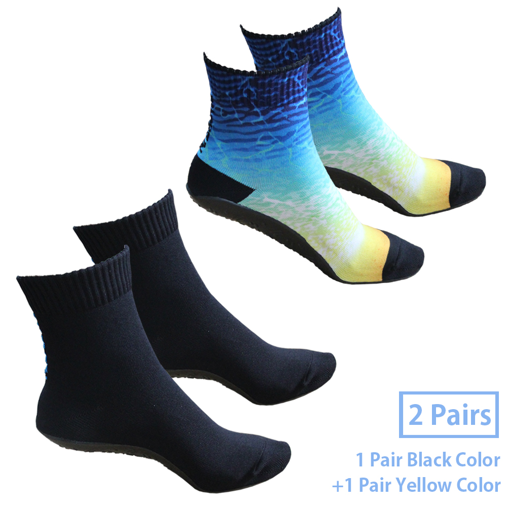RANDY SUN Volleyball Beach Socks , 2 Pairs Seamless Quick-Dry Suit Aqua Water Sports Yoga, Sand Exercise,Socks Yoga Shoes