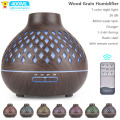 Electric Aroma Remote control Air Diffuser Wood Grain Ultrasonic Air Humidifier Maker With LED night Light For Home