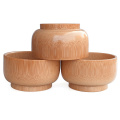 1pc Creative Kitchen Chinese Bamboo Bowl Round Ecologic Spice Natural Handcrafted Wooden Dip Bowl Kitchen Gadget Set Tool