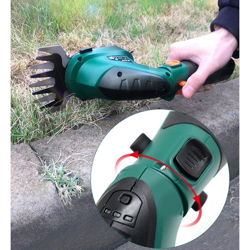 7.2V 2-in-1 Grass Trimmer Lithium-ion Cordless Hedge Trimmer Rechargeable Electric Lawn Mower Garden Tools Shrub Cutter