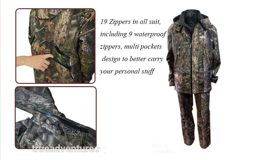 Hunting clothes Waterproof ,Camouflage BIONIC OUTDOOR,CLIMBING FISHING Set Military Jacket + Pants