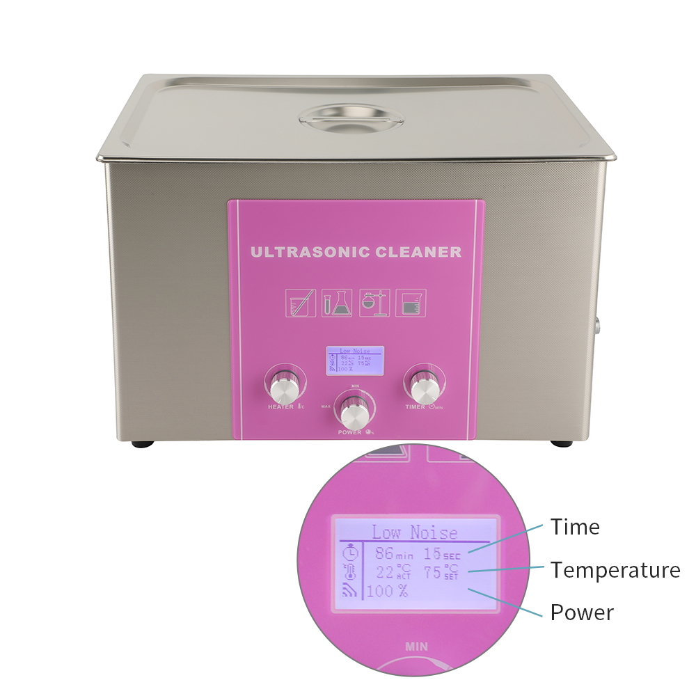 22L Industrial Ultrasound Cleaner Heat Time Power Set Degreaser for Gear Engine Parts Mold Circuit Ultrason Sonic Bath 20L