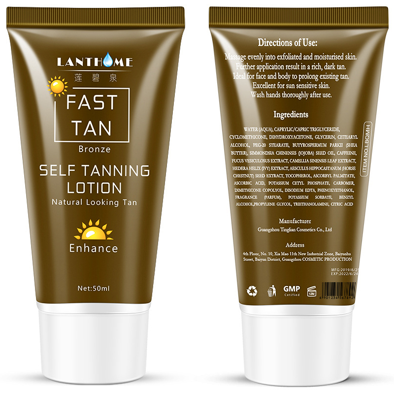 Face Body Natural Bronze Sunscreen Self Tanning Tanning Lotion Tanning Lotion Skin Lotion Darkens 50ML