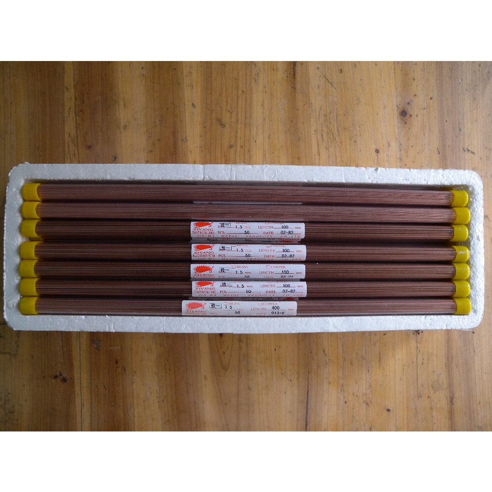 Ziyang Copper Electrode Tube 1.5*400mm Single Hole for EDM Drilling Machine