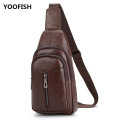 Free shipping Hot sale vintage PU shoulder body bag for men leisure chest bag multi functional outdoor sports travel bag XZ-103.