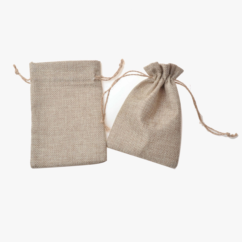 Hot! 20pcs/lot Multi-size Jute Pouch linen Hessian hemp drawstring small gift packaging Bag Wedding candy jewelry packing pouch
