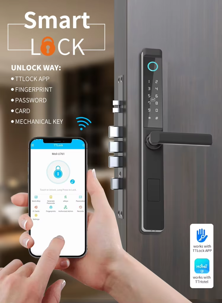 7 smart handle door lock