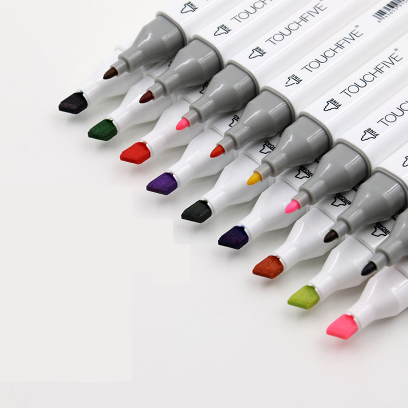 Touchfive 30/40/60/80/168 Colors Dual Head Art Markers Pen Oily Alcoholic Sketch Marker Art Supplies for Animation Manga Drawing