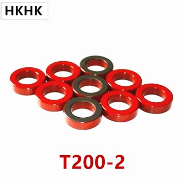 T200 Iron Powder Cores T200-2 OD*ID*HT 51*31*14.5 mm 12nH/N2 10uo Iron dust core Ferrite Toroid Core Coating Red gray AG