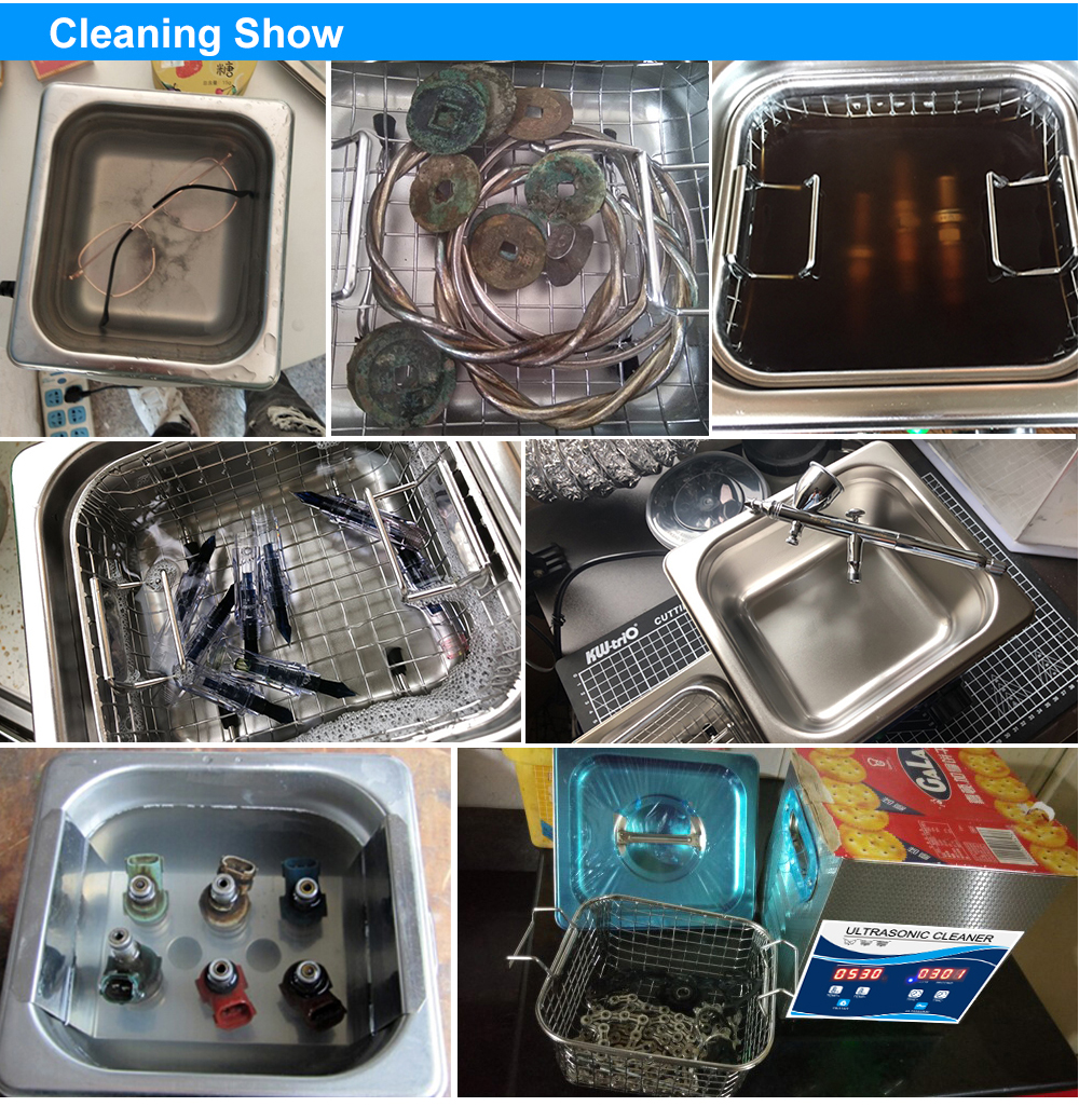 2L Digital Ultrasonic Cleaner Heated 60W/120W 40KHz Ultrasonic Jewelry Cleaner with Basket for Parts Denture Brass Eyeglass Ring
