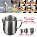 Stainless Steel Milk Frothing Jug Milk Cream Cup Coffee Creamer Latte Art Pitcher With Spout Durable Kitchen Coffee Accessories3