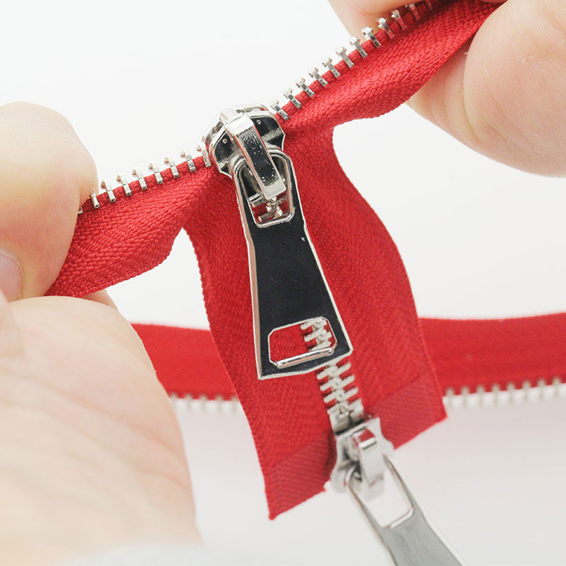 5# Metal Zippers Double Slider Open End Zip DIY Sewing Tools Down Jacket Coat Clothing Tailor Repair Accessories 70/90cm