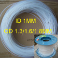 ID_1mm PTFE Tubing OD_1.3mm/1.6mm/1.8mm F4 Rigid Pipe 260Deg.C High Temperature