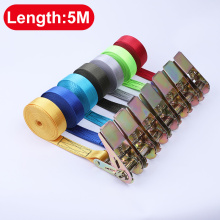 5 M Car Tension Rope Motorcycle bike Lashing Rope Cargo Strap Tension Rope Tie Down Strap Strong Ratchet Belt for Luggage Bag