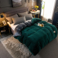 Dual-use Velvet Duvet Cover Sofa Bed Cover Blanket Double-sided Thick Warm Quilt Cover Soft Breathable Comforter Cover