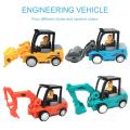 4 Pack Construction Toys With Excavator Bulldozer Road Roller Lift Truck Toys For Toddlers Kids Random Color Inertia Car Toy
