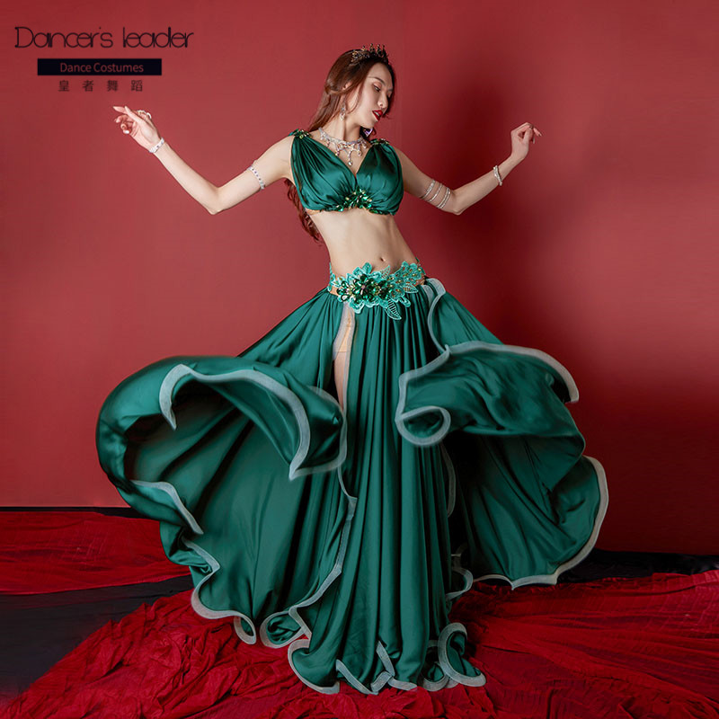 Belly Dance Suit High-end Bra Sexy Split Long Skirt Female Adult Temperament Professional Costume Suit