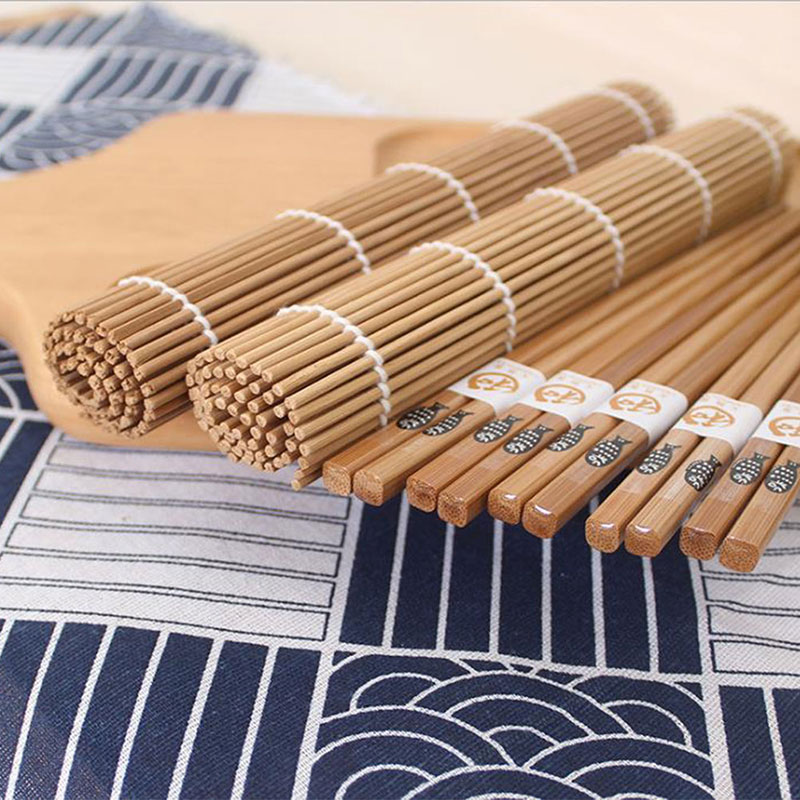 24*24CM Sushi Tool Bamboo Rolling Mat DIY Onigiri Rice Roller Chicken Roll Hand Maker Kitchen Japanese Sushi Maker Tools