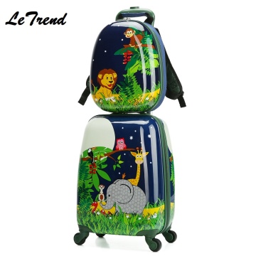 New Cute Cartoon Suitcases Wheel Kids dinosaur Rolling Luggage Set Spinner Trolley Children Travel Bag Student Cabin Trunk