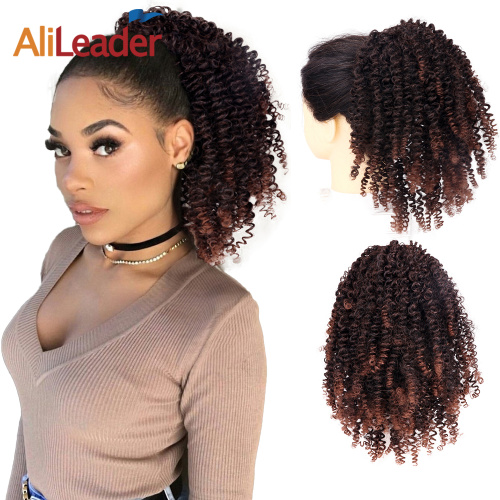 Alileader Recommend 90g 9.8inch Puff Afro Curly Deep Wave Drawstring Passion Twist Ponytail Clip In Hair Extension Supplier, Supply Various Alileader Recommend 90g 9.8inch Puff Afro Curly Deep Wave Drawstring Passion Twist Ponytail Clip In Hair Extension of High Quality