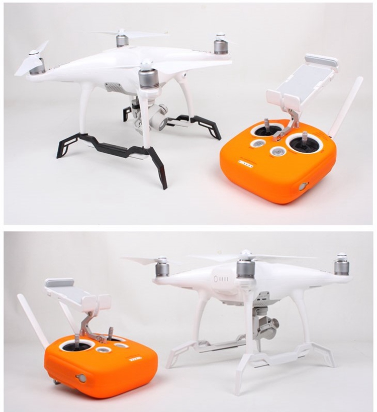 2PCS Landing Gear Kits For DJI Phantom 4 Drone Extended Landing Skid Height Extender Protector Support Stabilizer Gimbal Guard