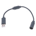 Wired Controller USB Breakaway Adapter Cable Cord For Xbox 360 Gray 23cm
