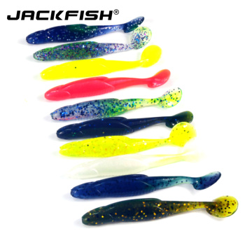 JACKFISH Soft Fishing Lure 10pcs/lot 11cm/6g Fishing Worm Swimbaits Jig Head Soft Lure Wobbler Fishing Bait Fishing tackle