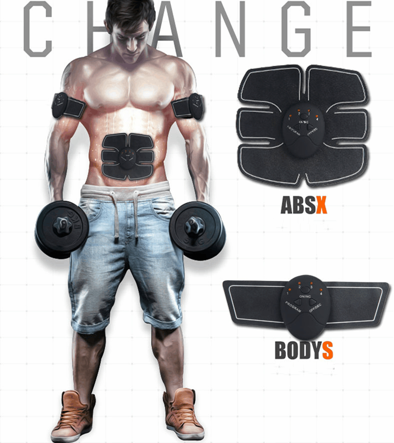 EMS ABS Muscle Stimulation Hip Trainer Wireless Electric Smart Fitness Abdominal Training Body Slimming Stickers USB Charging