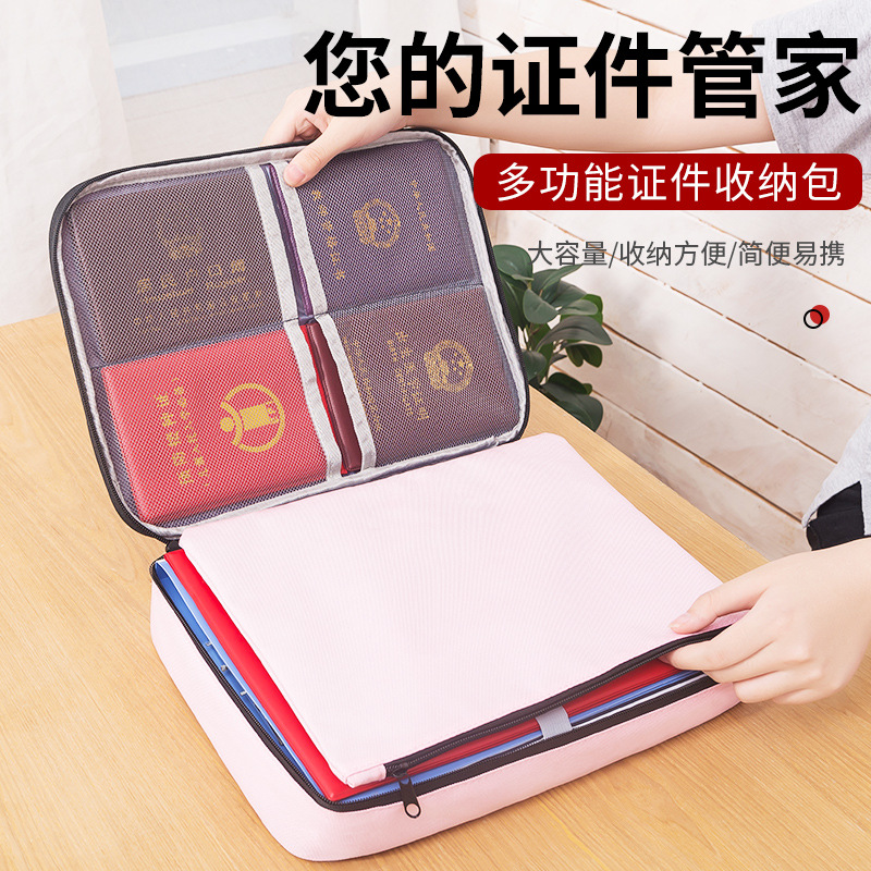 New Document Ticket Storage File Bag Waterproof Large Folder Organizer for Home Office Travel Filing Products