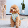 Fashion Printed Dog Harness Leash Set Reflective Pet Harness Vest Breathable Dog Harnesses For Small Medium Dogs Cats Chihuahua