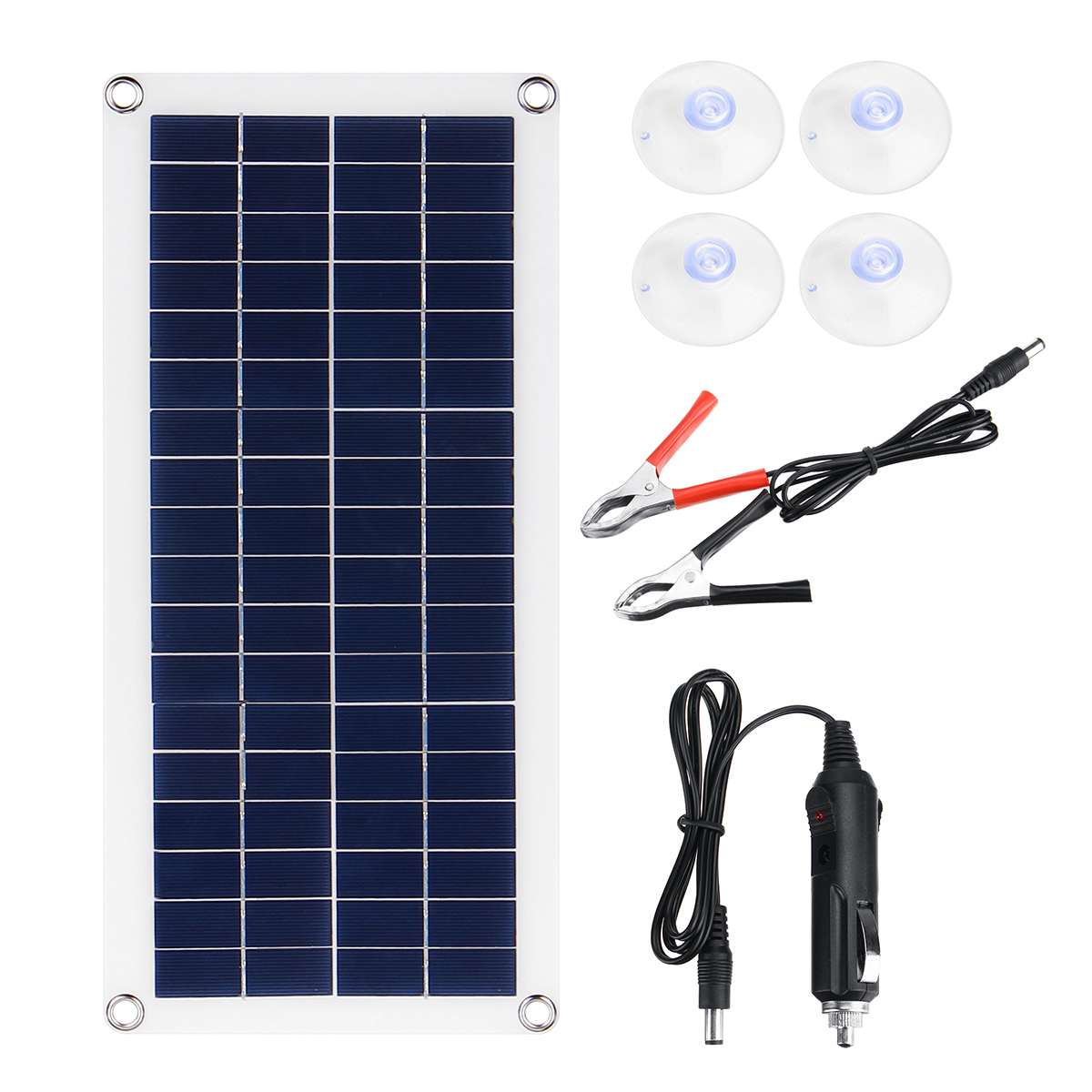 140W 18V Solar Panel Dual USB Output Solar Cells Poly Solar Panel MonoCrystalline Silicon Outdoor DIY for Car Yacht Battery Boat