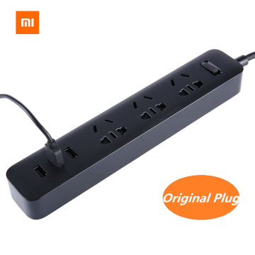 Original XiaoMi 3 Mi Smart Plug Adaptation Power Strip With 3 USB Extension Standard Plug 1/2A 3 Sockets For Phone Tablet PC