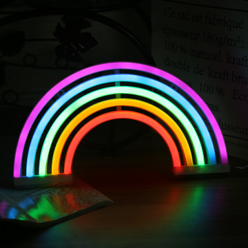 2019 Cute Rainbow Neon Sign LED Rainbow Light Lamp for Dorm Decor Rainbow Decor Neon Lamp Wall Decor Christmas Neon Bulb Tube