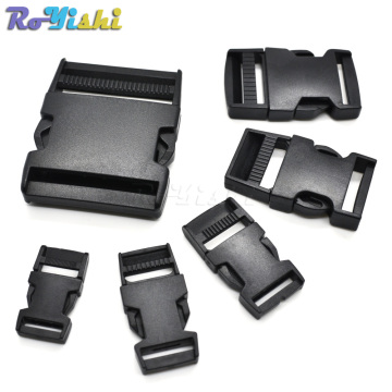Plastic Straight Side Release Strong Buckle For Backpack Straps Webbing Black
