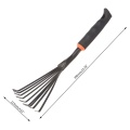 1Pc 35cm Portable Mini 9 teeth Steel Rake For Home Garden Transplanting Tool