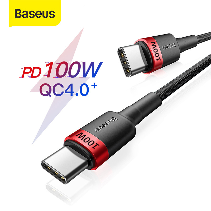 Baseus USB C to USB Type C Cable for MacBook Pro Quick Charge 4.0 PD 100W Fast Charging for Samsung Xiaomi mi 10 Charge Cable