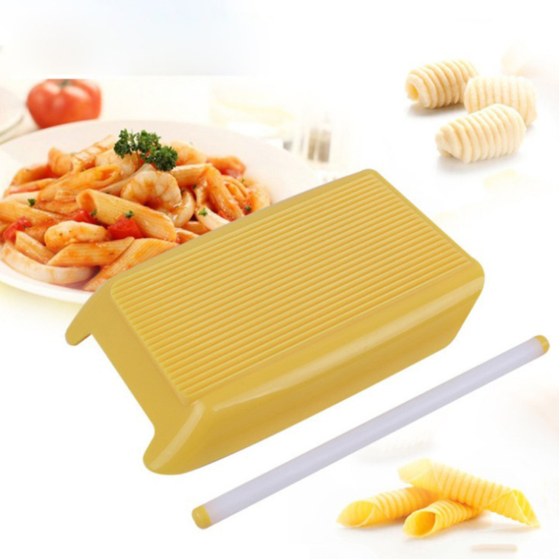 Plastic Pasta Machine Macaroni Board Spaghetti Pasta Gnocchi Maker Cutter Rolling Pin Kitchen Tool Baby Food Supplement Molds