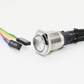 PC Host Start Restart LED Metal Button Switch PC DIY 12mm 16mm 19mm 22mm With 60cm Motherboard Cable PC Power Switch
