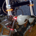 2 pcs Motorcycle Front Fork Turn Signal Light Waterproof Motobike LED Indicators Light Lamp