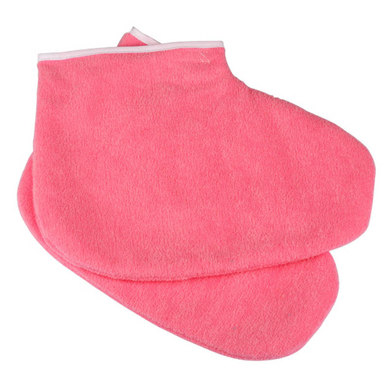 1 Pair Wax Bath Socks Wax Booties Foot Spa Cover Thin Cotton Mittens Feet Hand Care Set P9