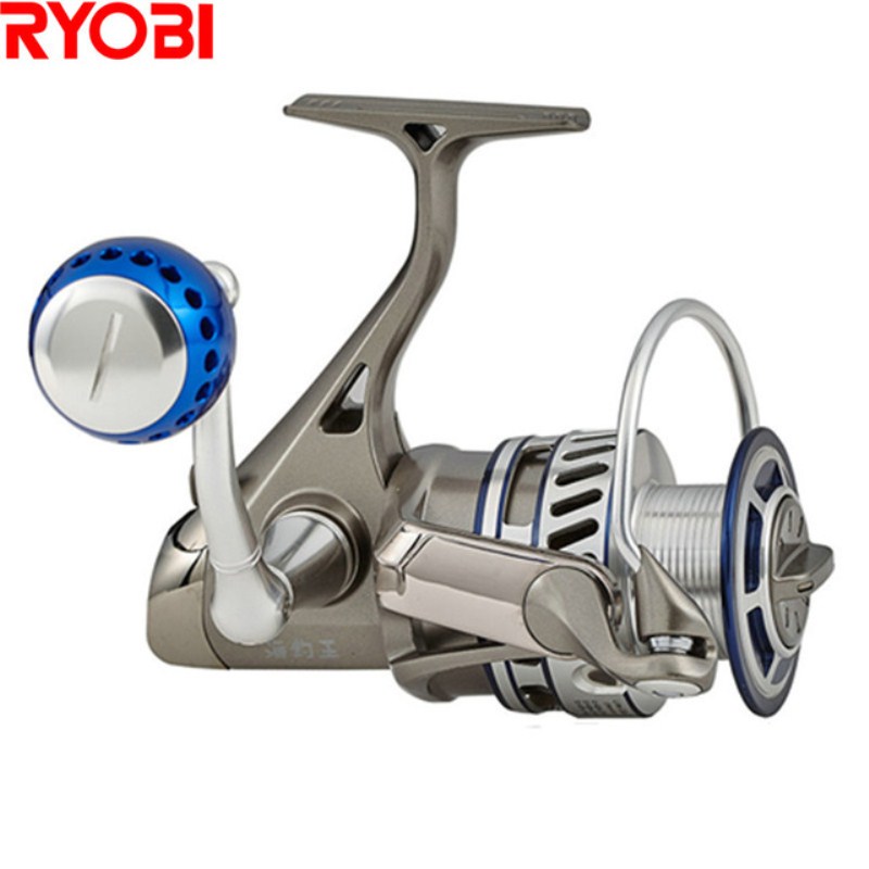 RYOBI Fishing King I Spinning Fishing Reel 1000-8000 Size 7BB 5.0:1 Aluminum Spool Fishing Reel Moulinet De Peche Carp Reel Coil