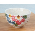good quality Japanese matcha bowl, ceramic matcha tea set, 300ml exprot peony flower bowl