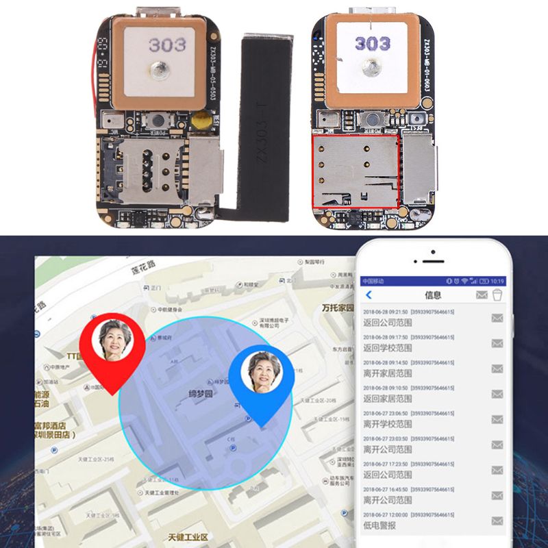 ZX303 PCBA Mini Size GPS Tracker GSM AGPS Wifi LBS Locator SOS Alarm Web APP Tracking Voice Recorder Coordinate Dual System