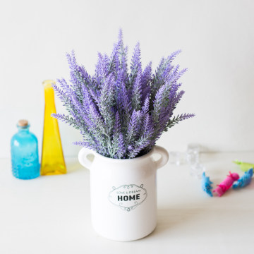 1 Bundle Romantic Provence Lavender Plastic Wedding Decorative Vase for Home Decor Artificial Flowers Grain Christmas Fake Plant
