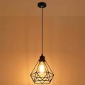 Lampshade Only Retro Edison Metal Wire Cage Shaped Hanging Pendant Light Shade Chandelier Lamp Cover Shade Without Bulb