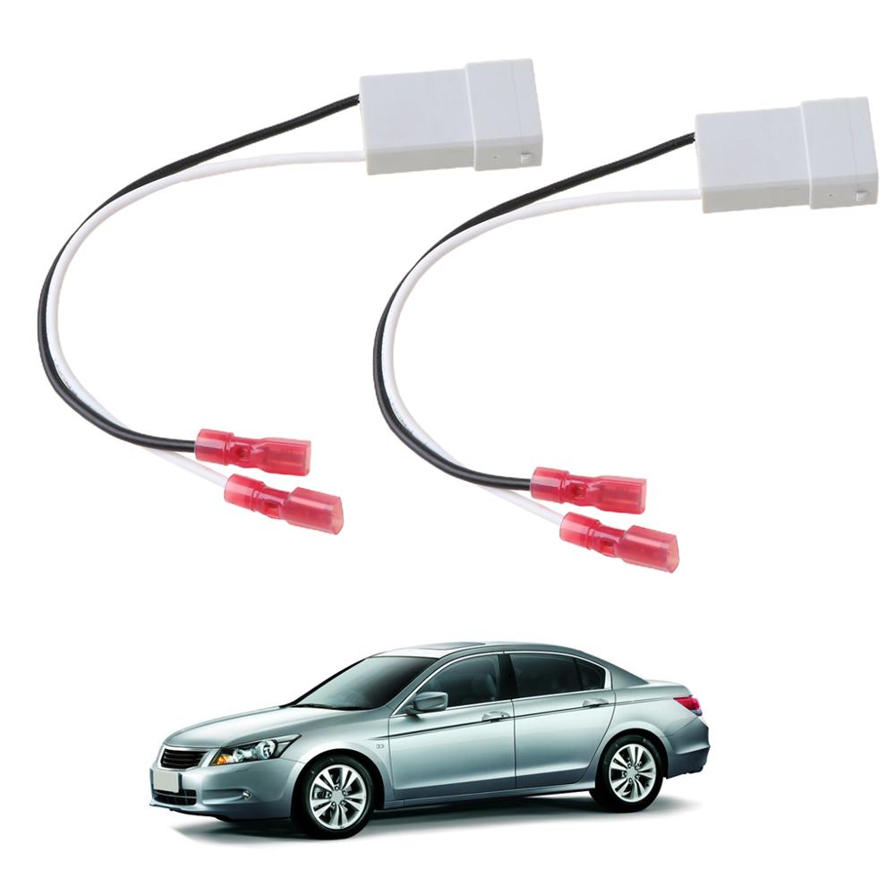 2Pcs Speaker Wire Harness Adapter Plug Connector Wiring Cable Adaptor For HONDA