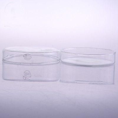 75mm Glass Reusable Tissue Petri culture dish Plate with cover For Chemistry Laboratory