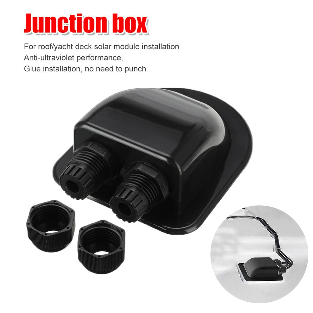 Roof Double Wire Entry Junction Box for Motorhome Caravan Boat Solar Panel Cable Gland Box For RV Van Yacht Car Accessorie