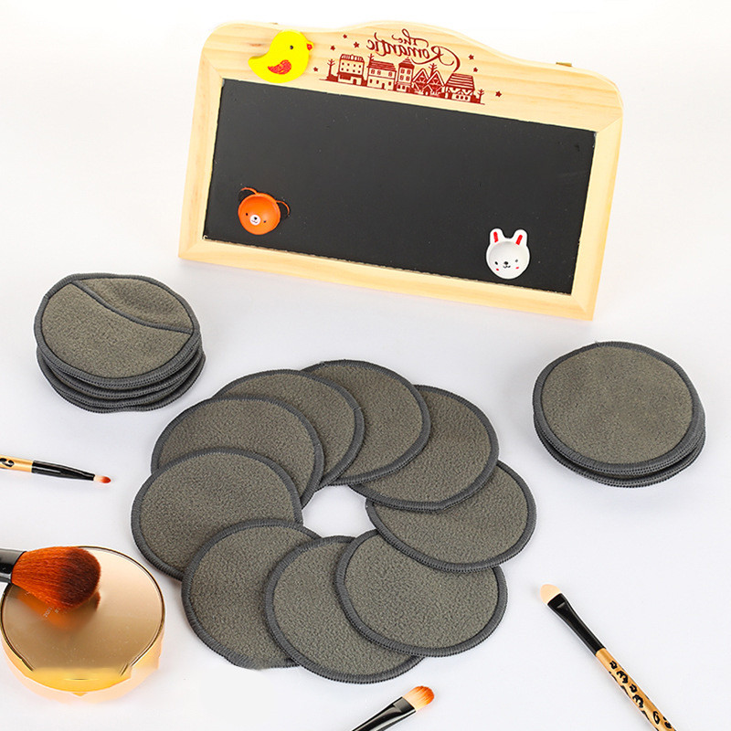 12PCS/SET Reusable Bamboo Fiber Washable Rounds Pads Makeup Removal Cotton Pad Cleansing Facial Pad Cosmetic Tool Skin Care