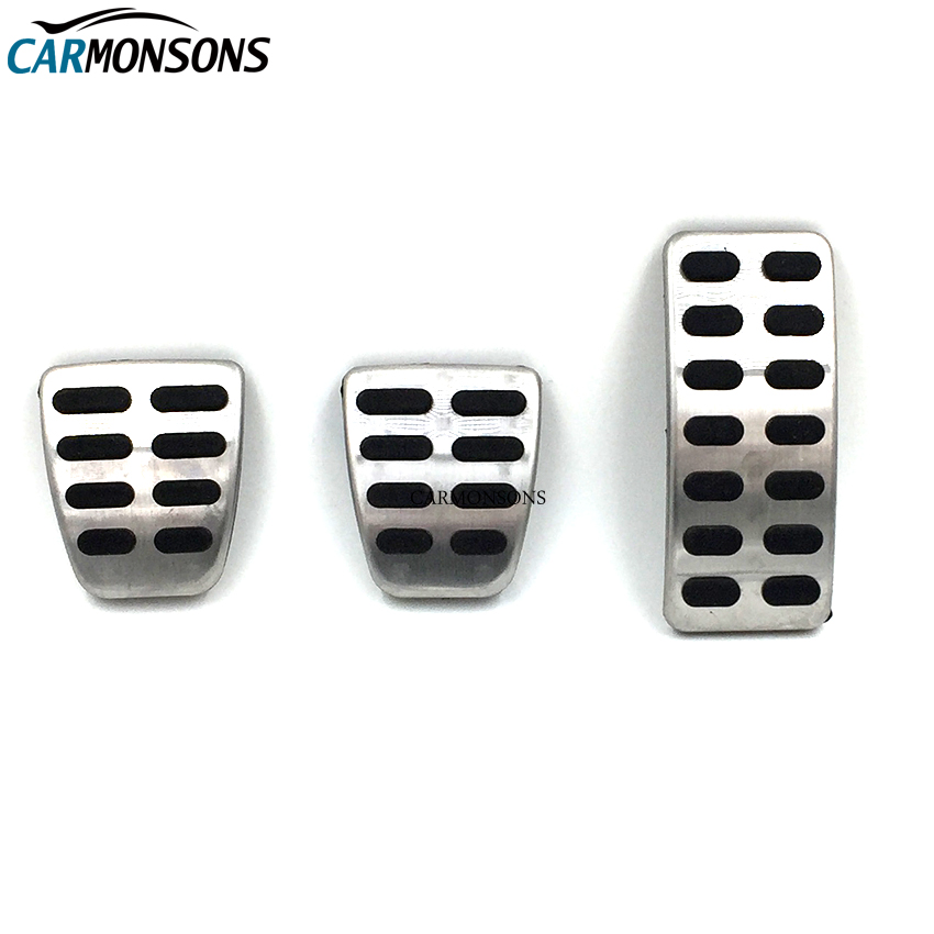 Carmonsons AT MT Stainless Steel Gas Brake Pedal Cover for Kia Rio K2 2012-2017 Soul 2013-2016 Cerato Car Styling